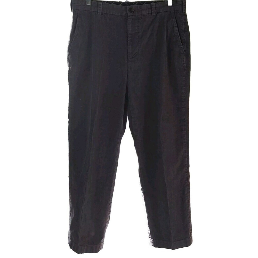 Brooks Brothers Mens Corduroy Pants Size 36 x 30  GRAY Cotton Travel Work GUC